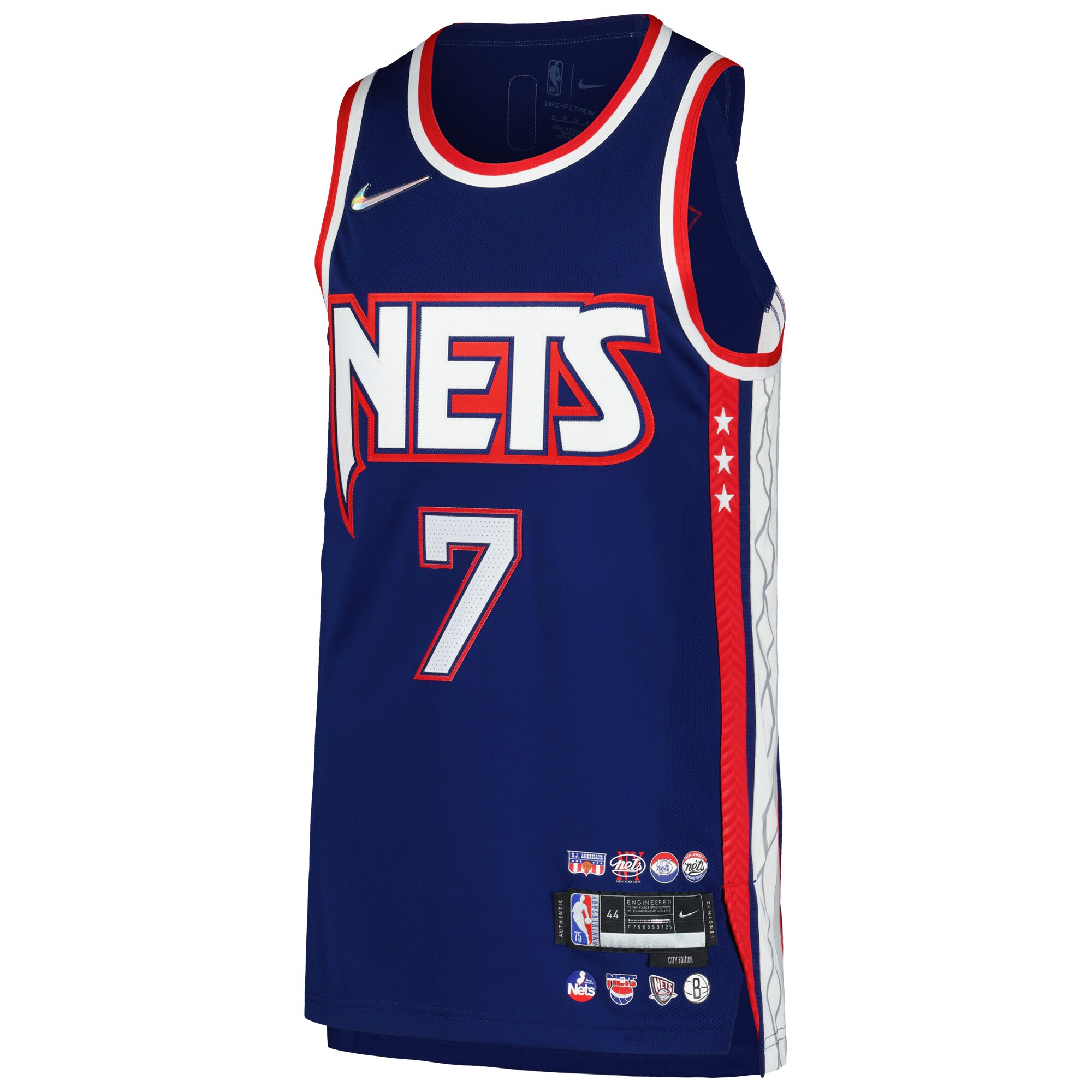 Alternative view of Kevin Durant Brooklyn Nets Authentic Player Basketball Jersey - City Edition - Blue