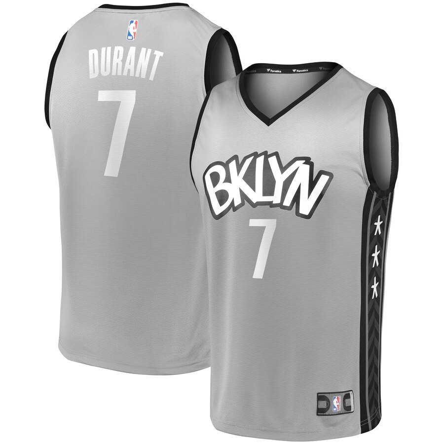 Kevin Durant Brooklyn Nets Fanatics Branded 2019 Fast Break Player Movement Basketball Jersey - Statement Edition - Charcoal