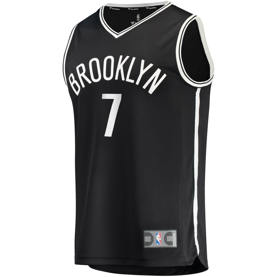 Alternative view of Kevin Durant Brooklyn Nets Fanatics Branded 2019/20 Fast Break Replica Jersey Black - Icon Edition