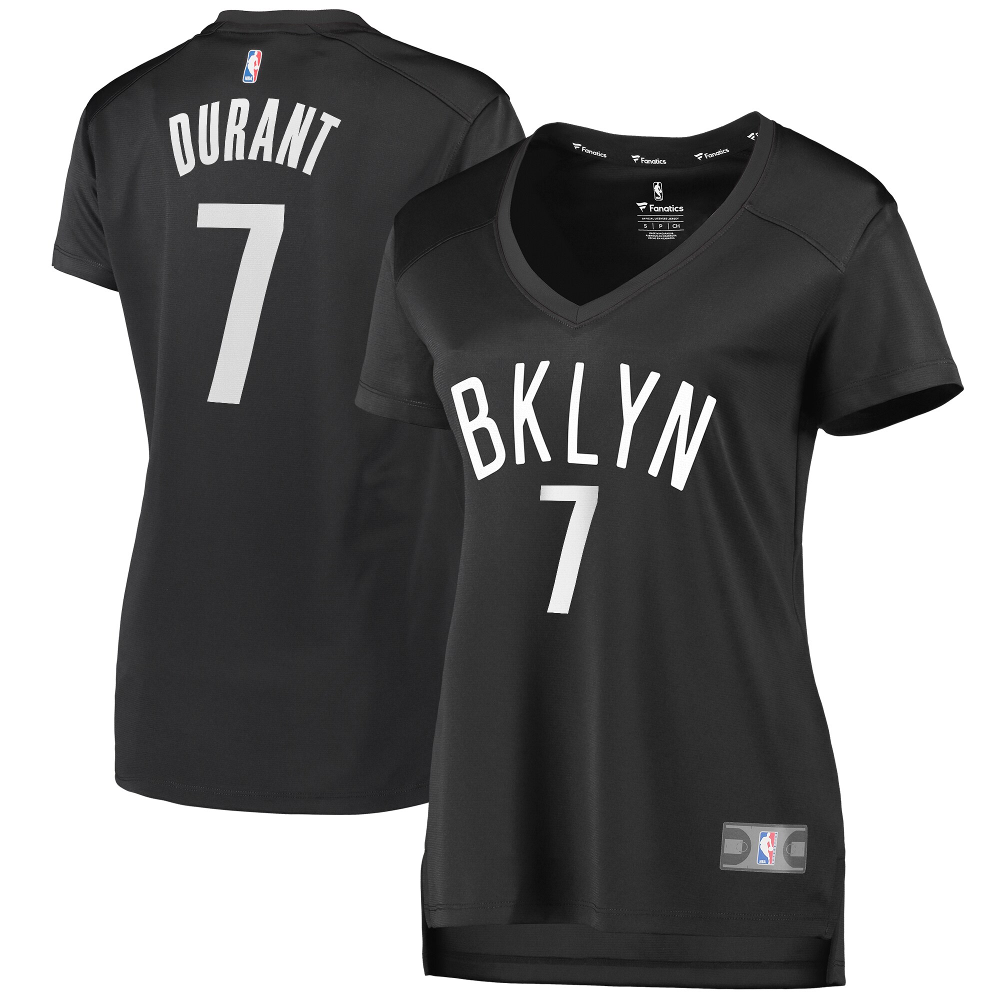 Alternative view of Kevin Durant Brooklyn Nets Fanatics Branded Women’s Fast Break Player Jersey – Statement Edition – Charcoal