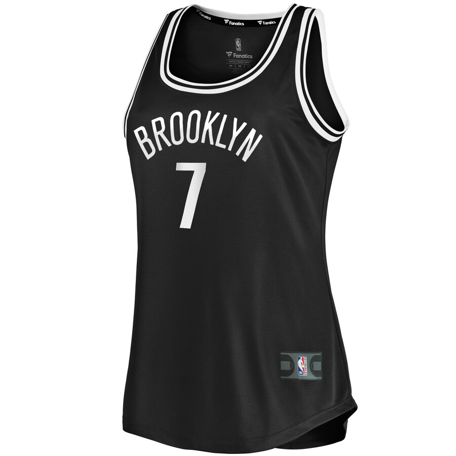 Alternative view of Kevin Durant Brooklyn Nets Fanatics Branded Women’s Fast Break Tank Jersey Black – Icon Edition