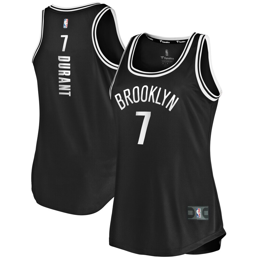 Kevin Durant Brooklyn Nets Fanatics Branded Women’s Fast Break Tank Jersey Black – Icon Edition
