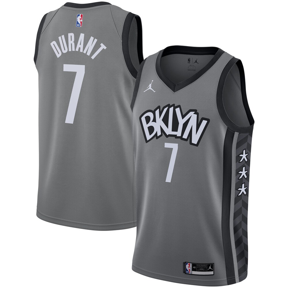 Kevin Durant Brooklyn Nets Jordan Brand 2020/21 Swingman Jersey - Statement Edition - Gray
