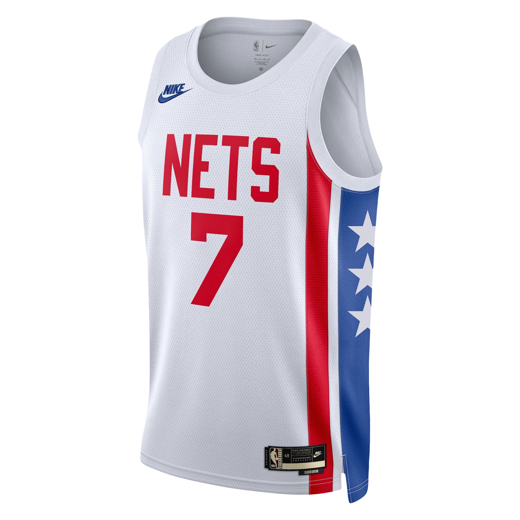 Alternative view of Kevin Durant Brooklyn Nets Swingman Jersey - Classic Edition - White