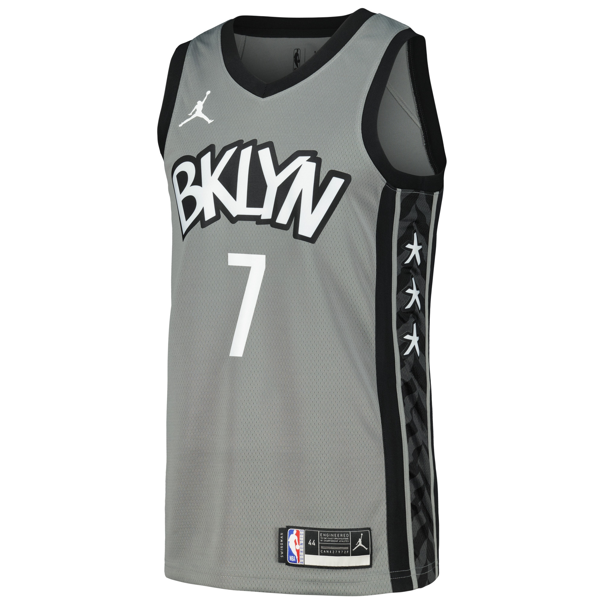 Alternative view of Kevin Durant Brooklyn Nets Swingman Player Jersey - Statement Edition - Gray