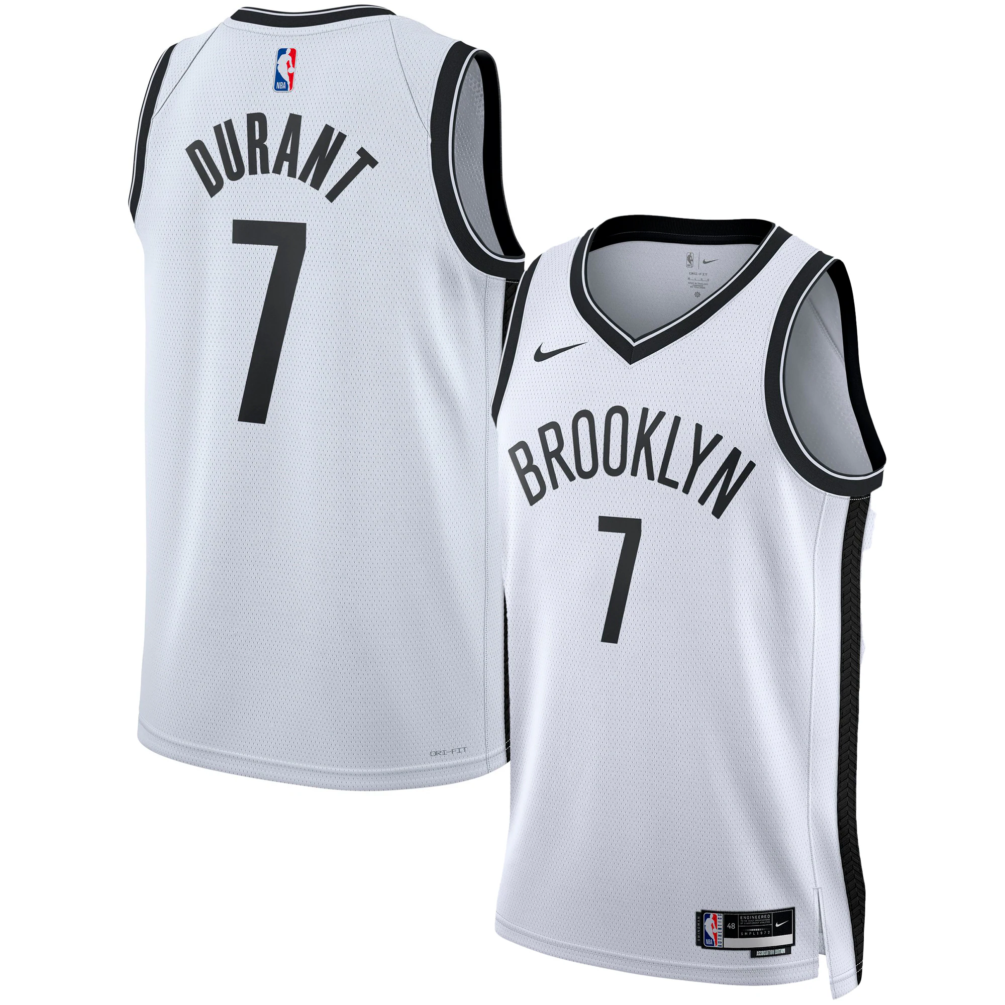 Alternative view of Kevin Durant Brooklyn Nets Unisex Swingman Jersey – Association Edition – White