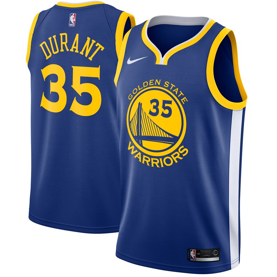 Kevin Durant Golden State Warriors Swingman Basketball Jersey Royal - Icon Edition