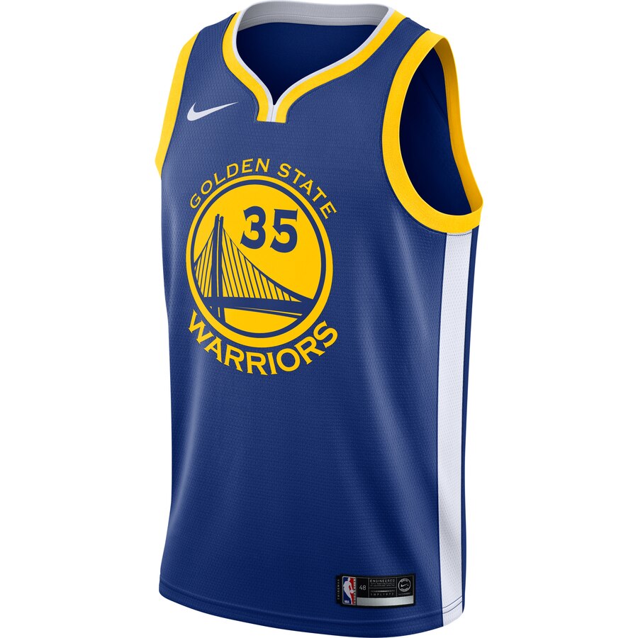 Alternative view of Kevin Durant Golden State Warriors Swingman Basketball Jersey Royal - Icon Edition