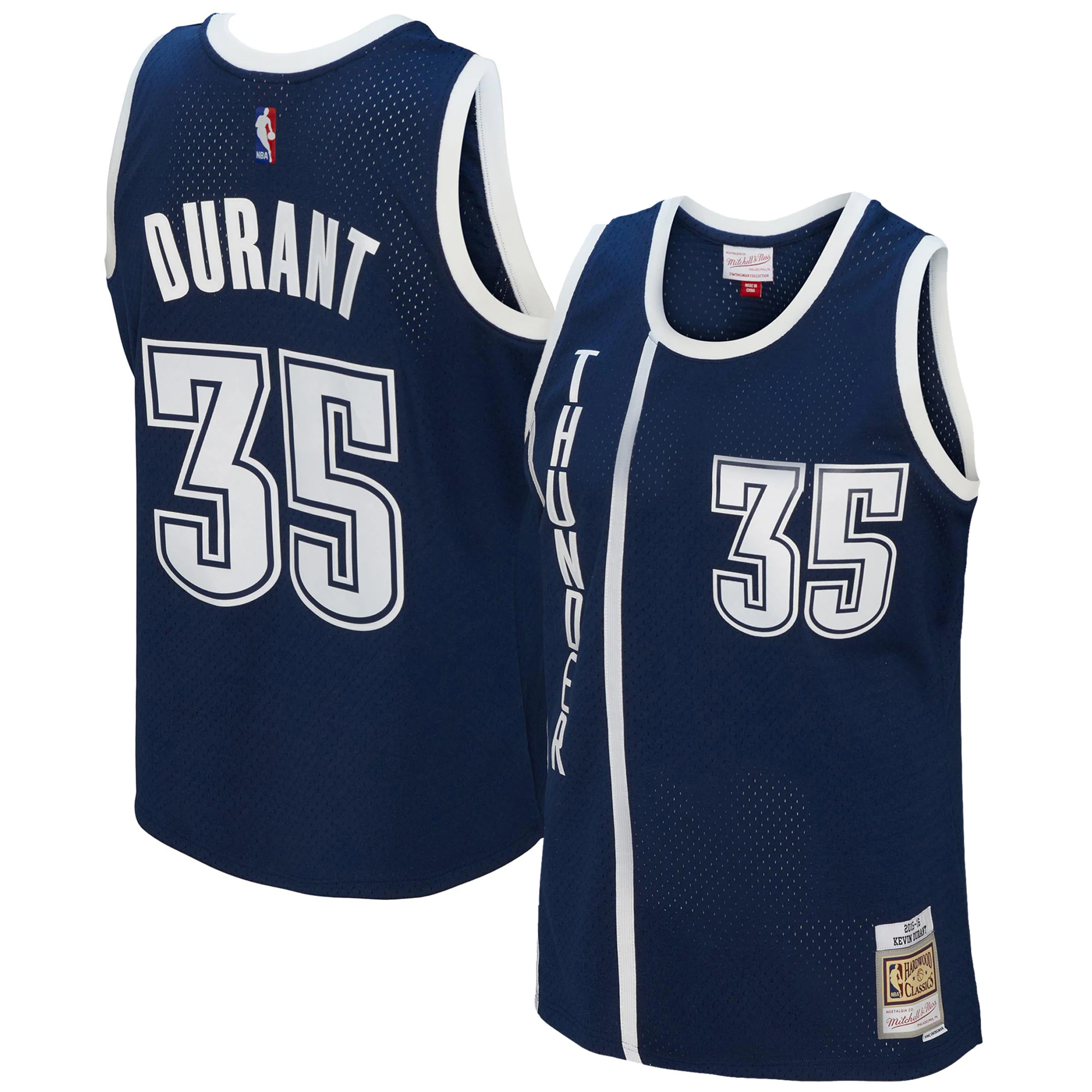 Kevin Durant Oklahoma City Thunder Mitchell & Ness 2015/16 Swingman Basketball Jersey - Blue