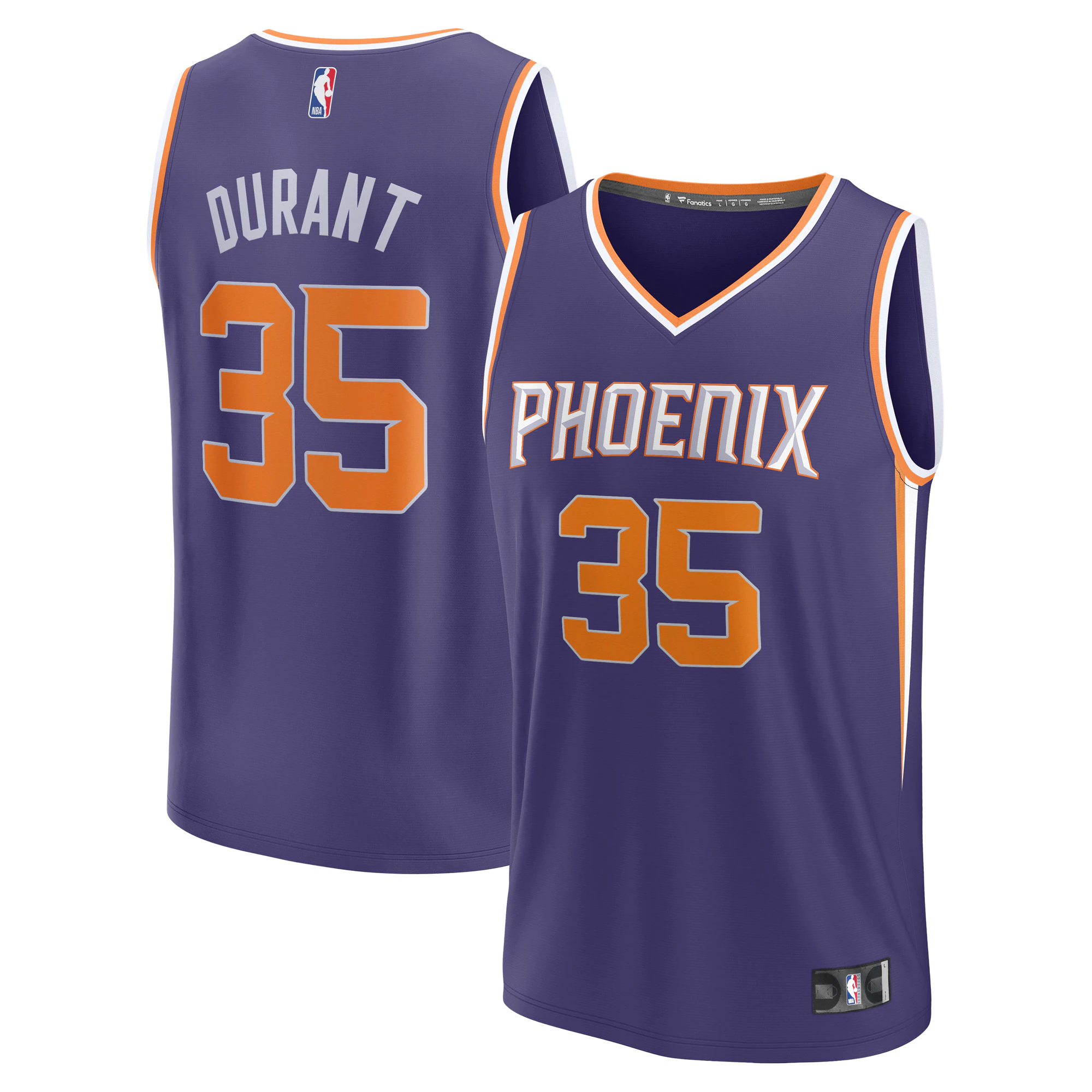 Kevin Durant Phoenix Suns Fanatics Branded Fastbreak Basketball Jersey - Icon Edition - Purple