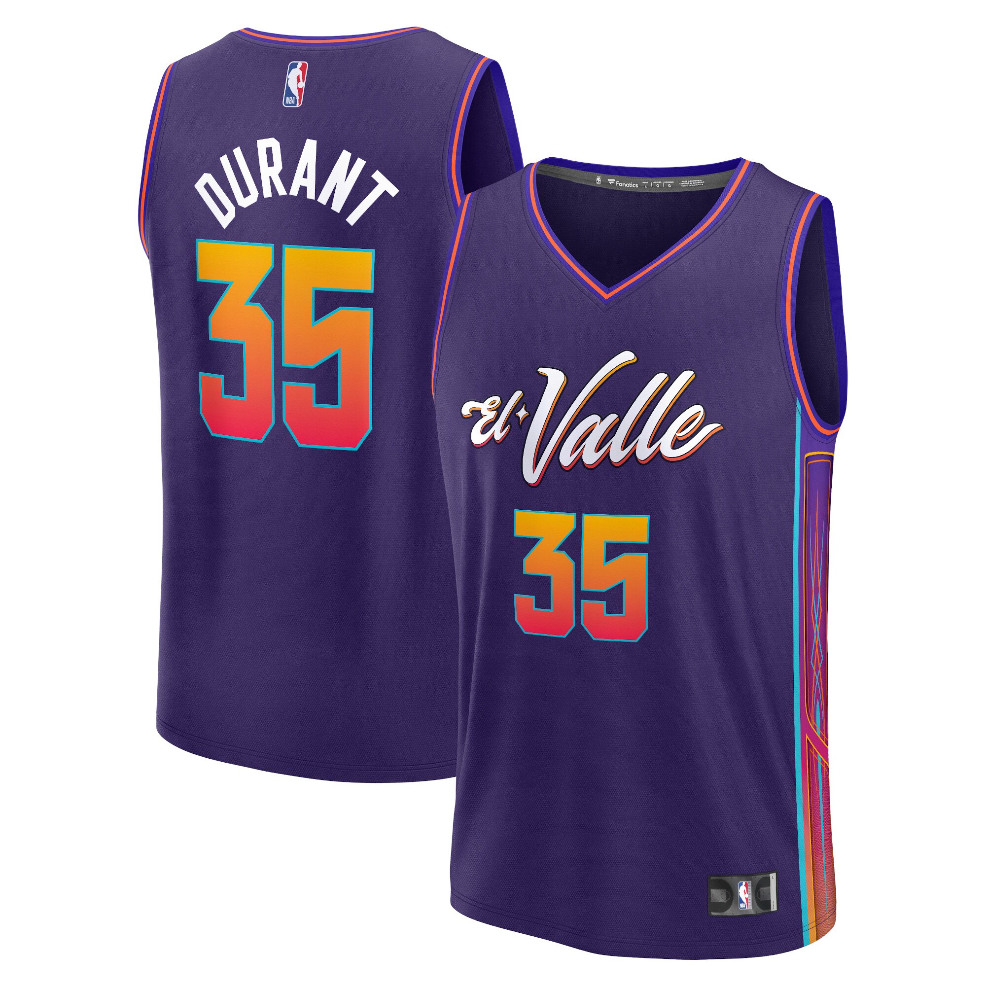 Kevin Durant Phoenix Suns Fanatics Fast Break Basketball Jersey - Purple - City Edition