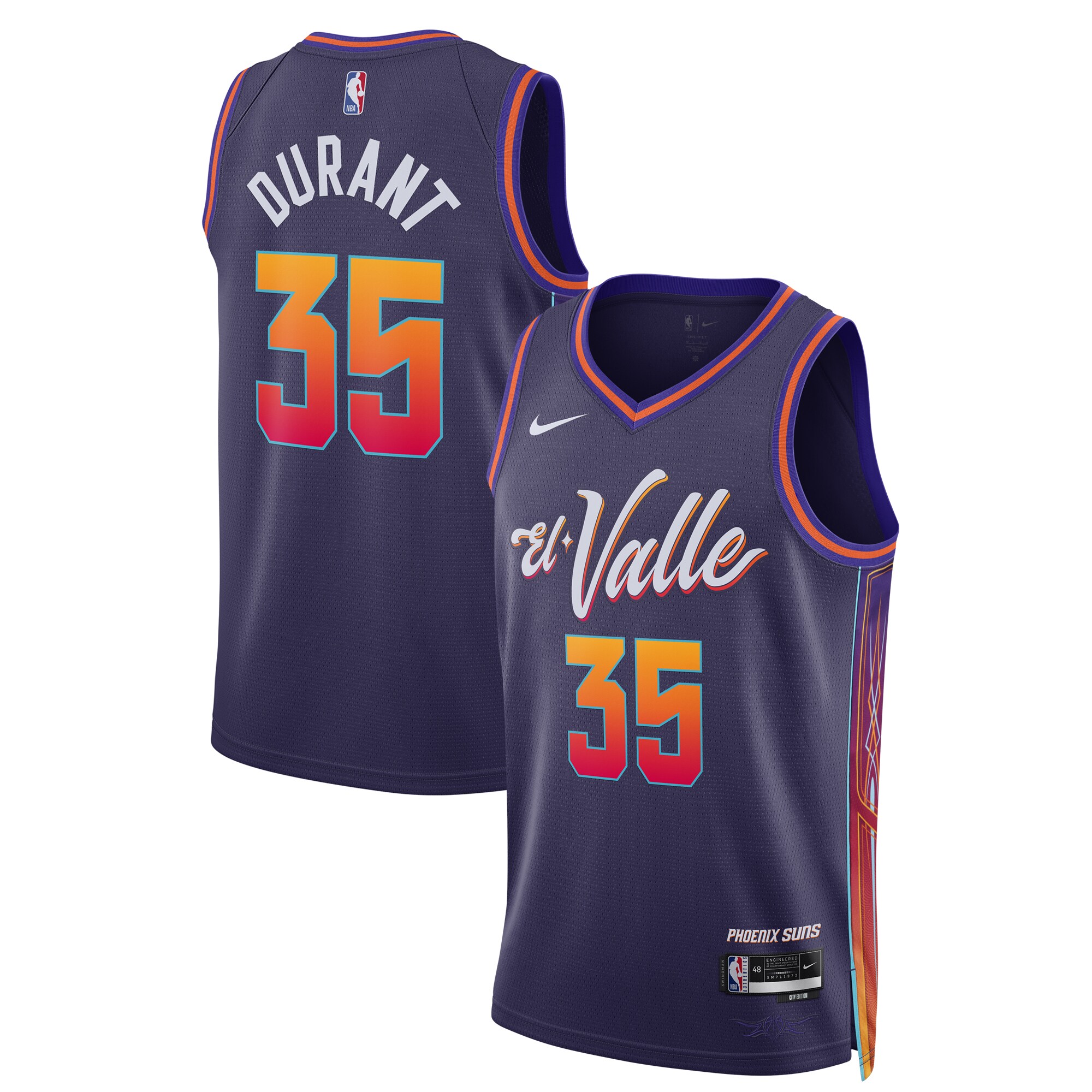 Kevin Durant Phoenix Suns Unisex 2023/24 Swingman Basketball Jersey - Purple - City Edition