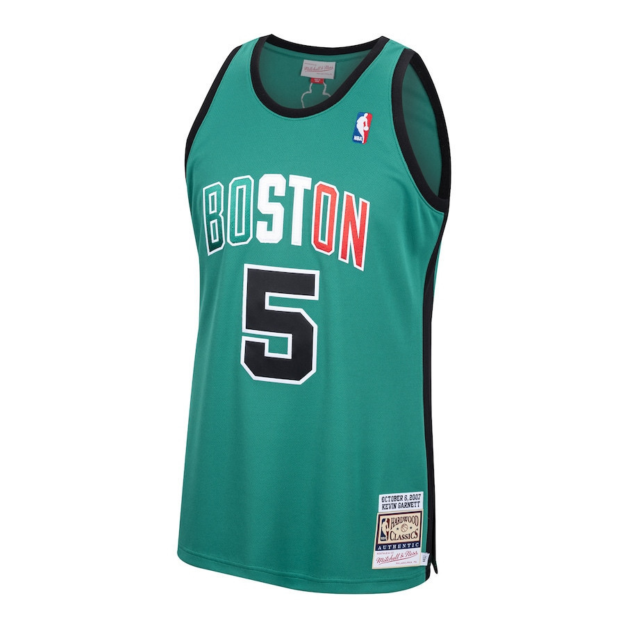 Alternative view of Kevin Garnett 5 Boston Celtics Mitchell & Ness Hardwood Classics Men Basketball Jersey - Kelly Green Basketball Jersey - JS940 