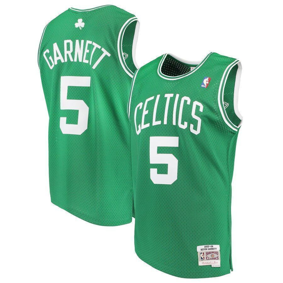 Kevin Garnett Boston Celtics Mitchell & Ness 2007-08 Hardwood Classics Swingman Basketball Jersey - Kelly Green - JS252 