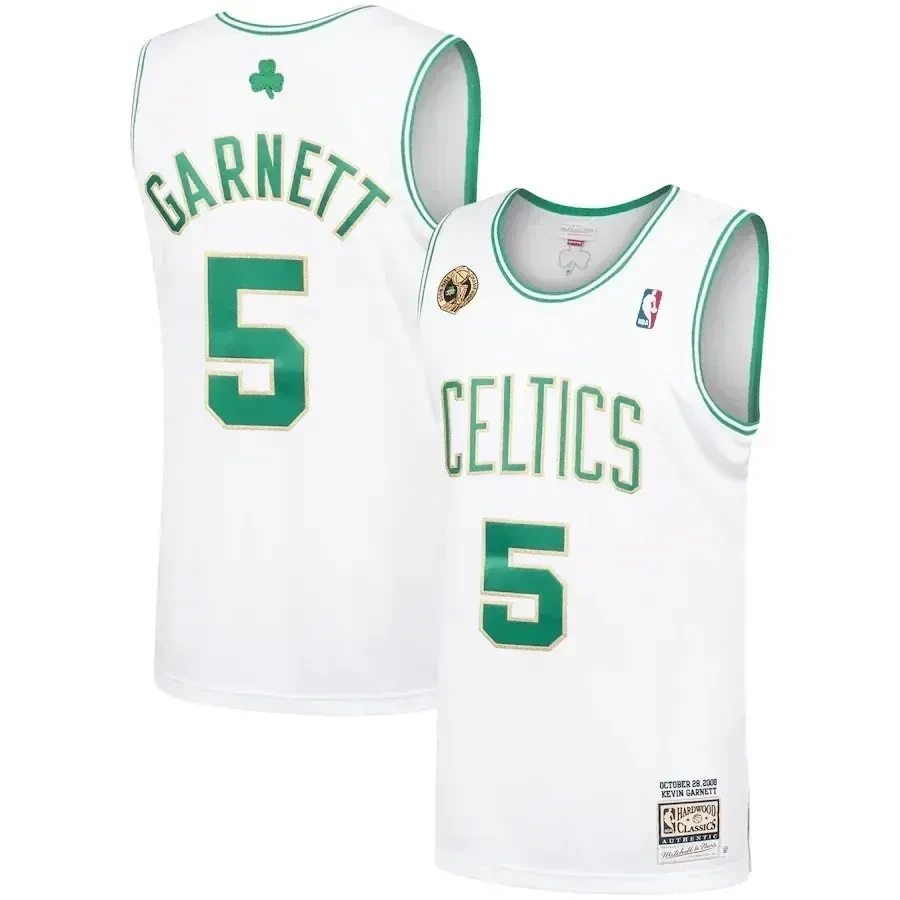 Kevin Garnett Boston Celtics Mitchell & Ness 2008-09 Hardwood Classics Basketball Jersey - White - JS610 