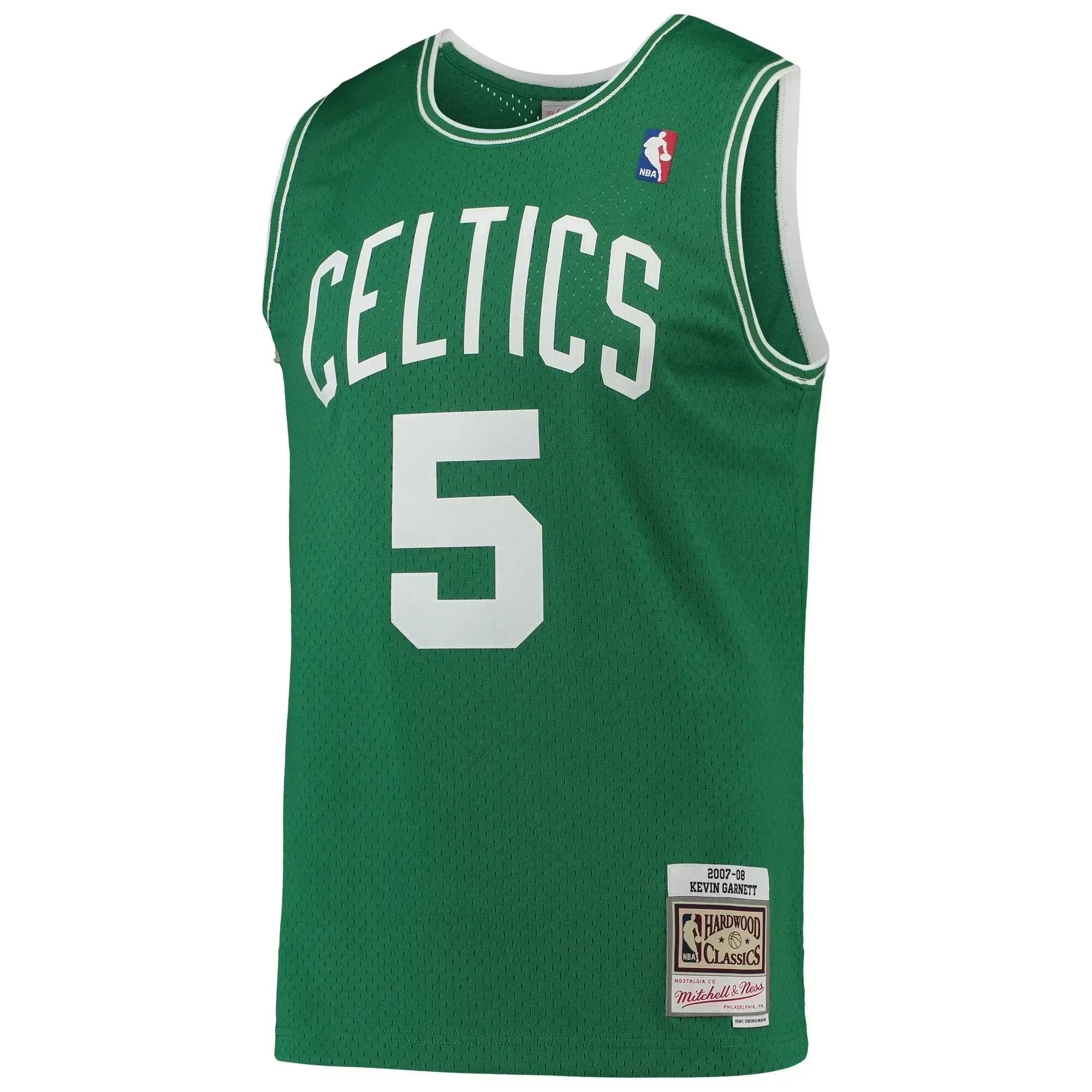 Alternative view of Kevin Garnett Boston Celtics Mitchell & Ness Hardwood Classics 2007-08 Swingman Basketball Jersey - Kelly Green - JS199 