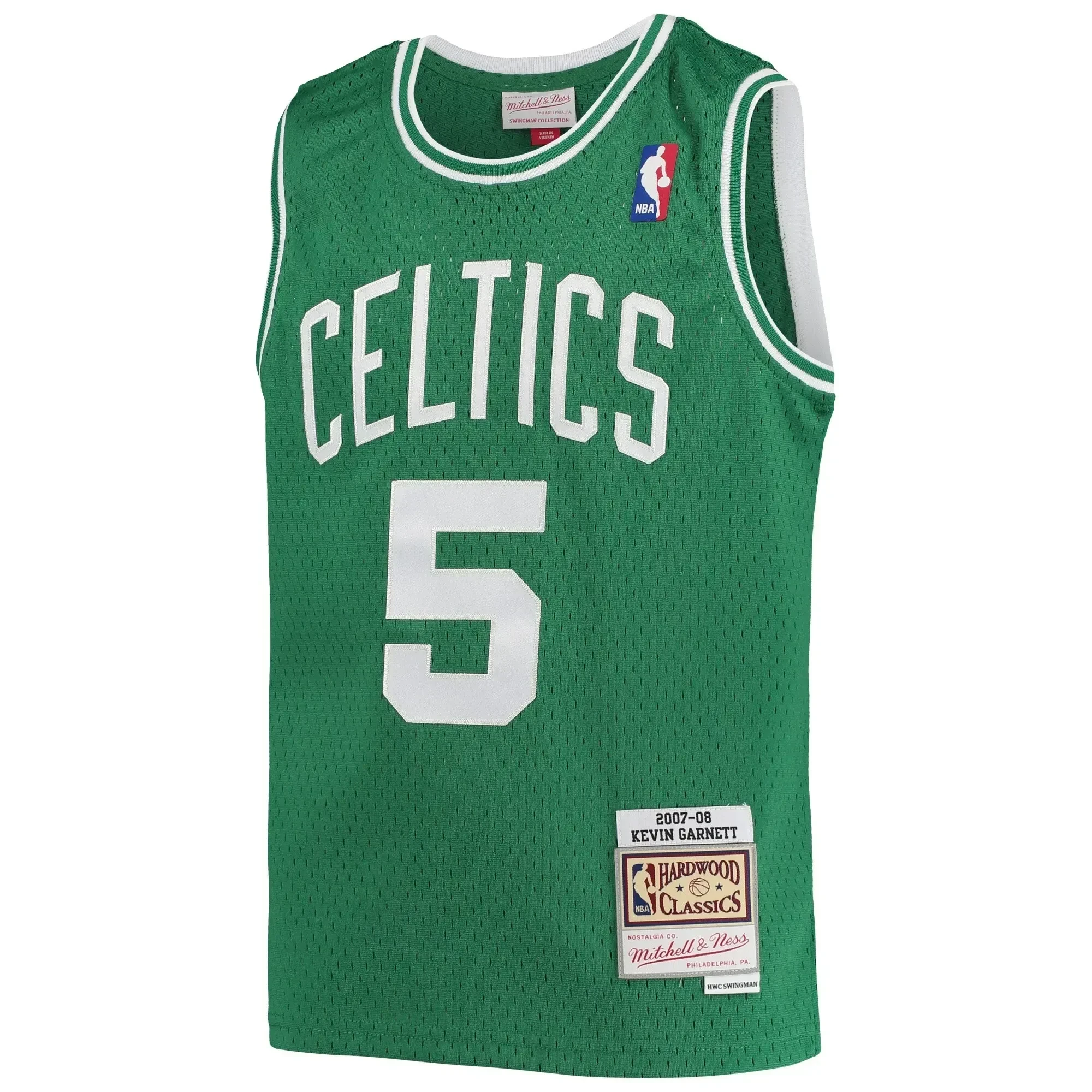 Alternative view of Kevin Garnett Boston Celtics Mitchell & Ness Youth 2005-06 Hardwood Classics Swingman Jersey - Kelly Green - JS803 