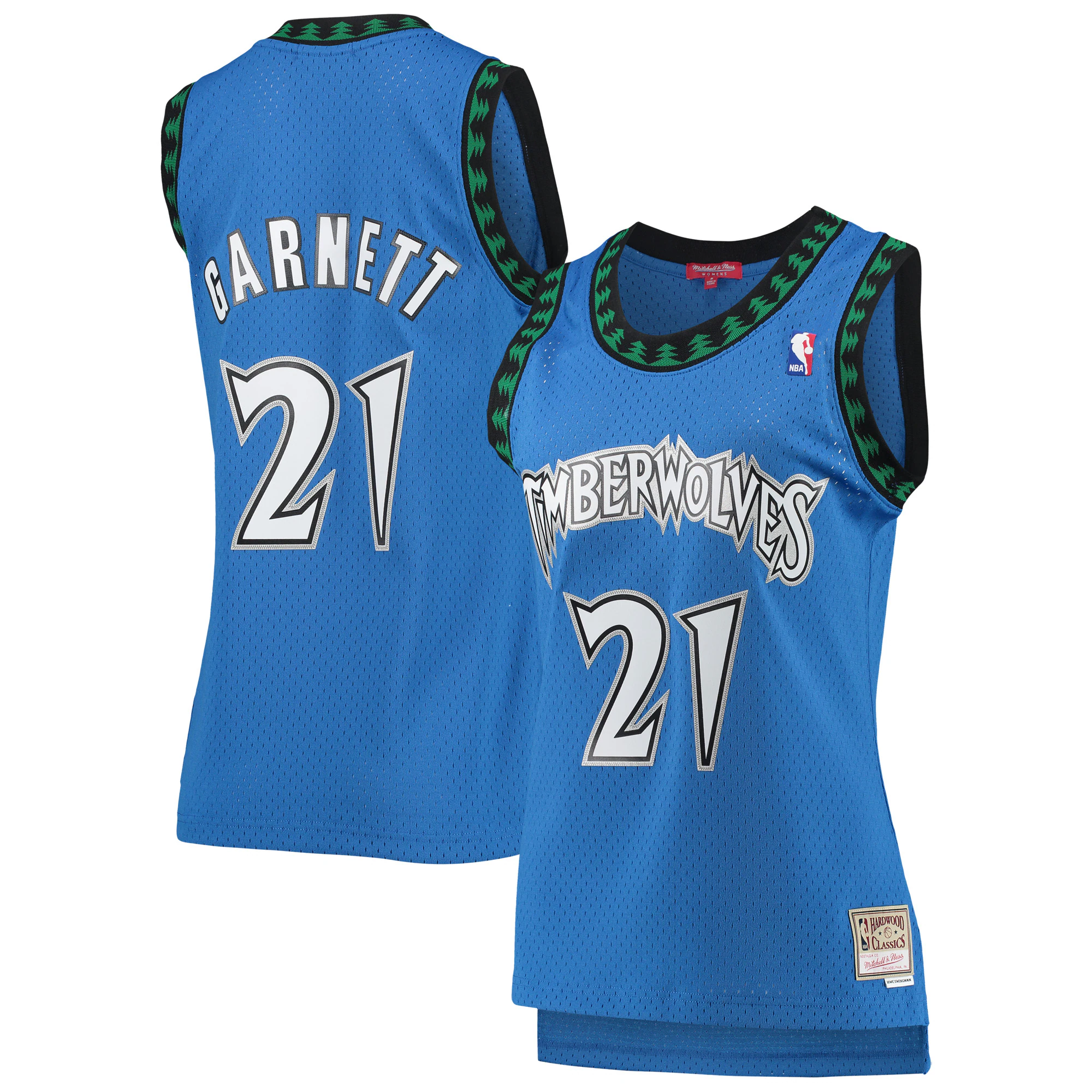 Kevin Garnett Minnesota Timberwolves Mitchell & Ness Women's Hardwood Classics Swingman Basketball Jersey - Blue