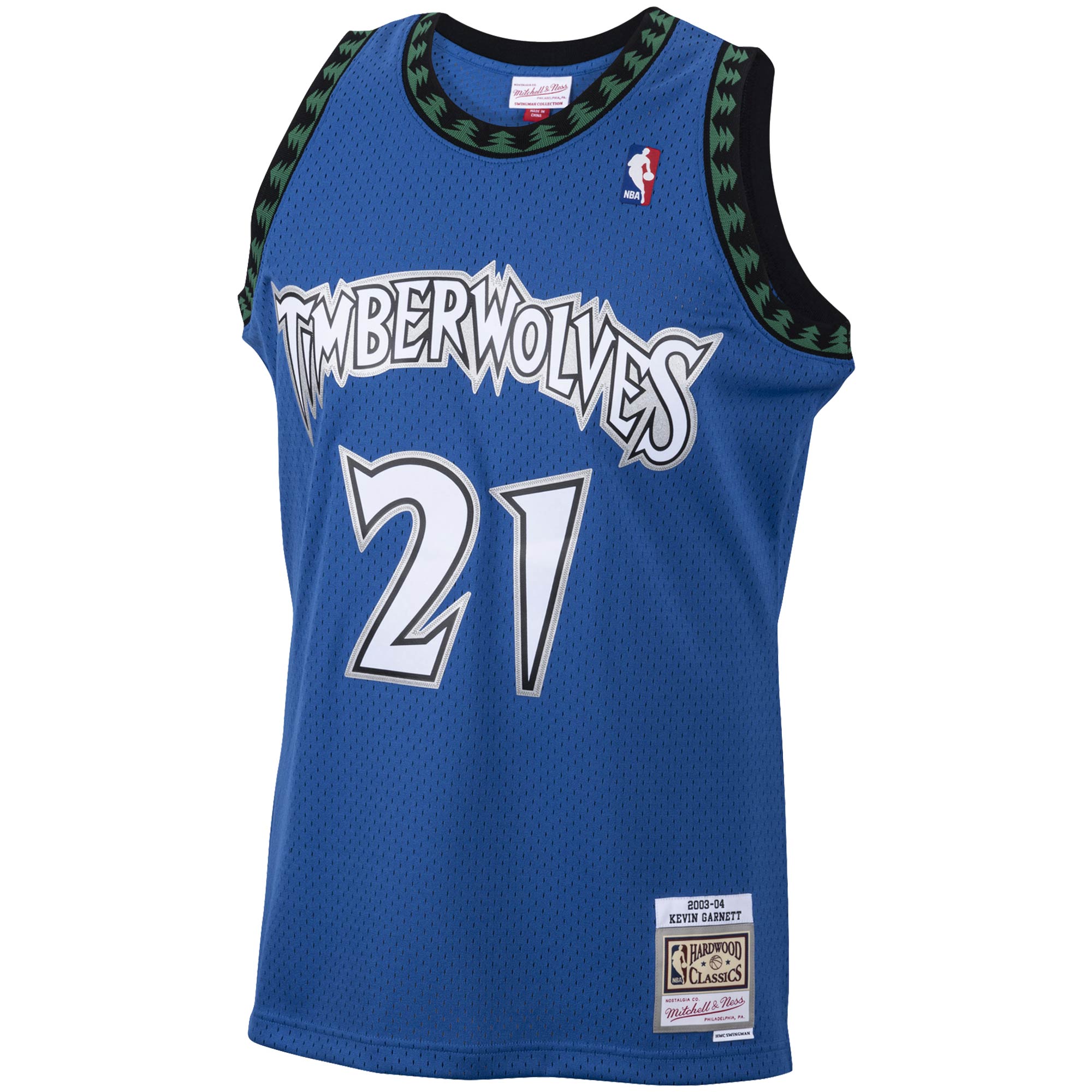 Alternative view of Kevin Garnett Minnesota Timberwolves Mitchell & Ness 2001/02 Hardwood Classics Swingman Basketball Jersey - Blue