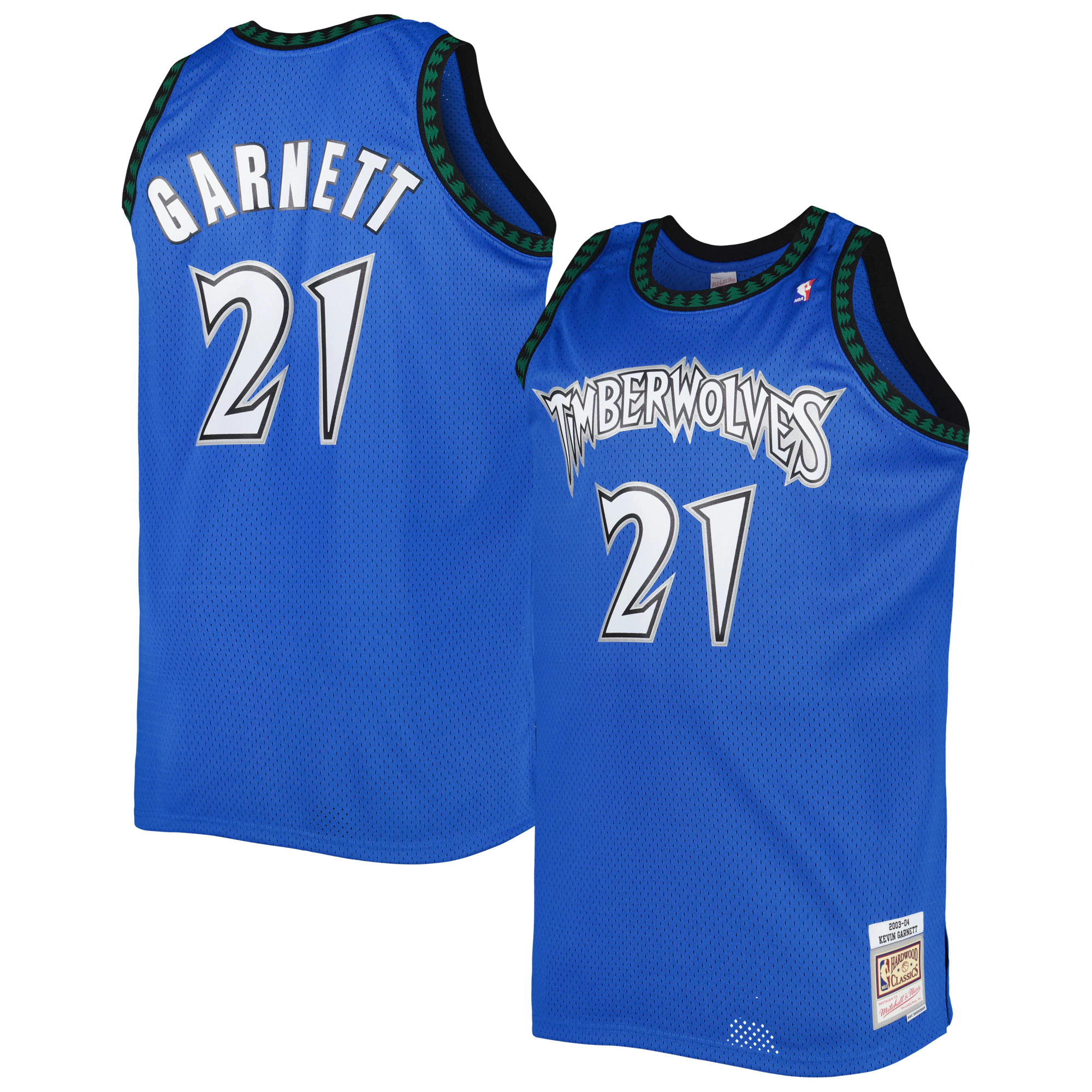 Alternative view of Kevin Garnett Minnesota Timberwolves Mitchell & Ness Big & Tall Hardwood Classics 2003/04 Swingman Basketball Jersey - Blue