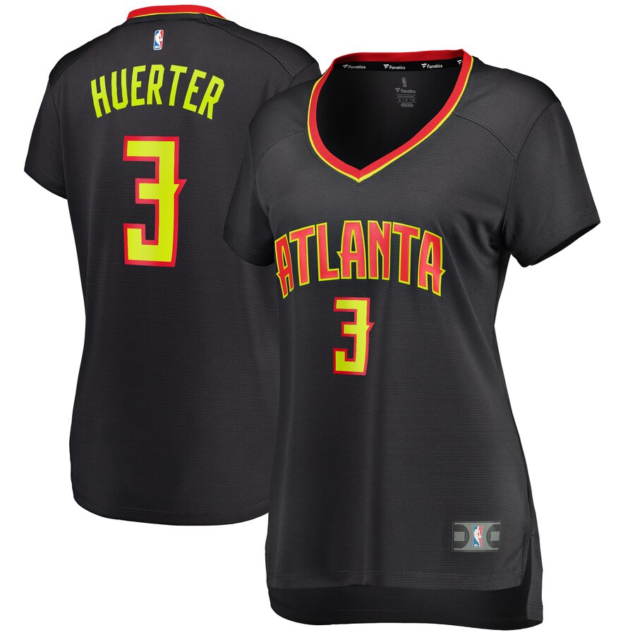 Kevin Huerter Atlanta Hawks Fanatics Branded Women's Fast Break Player Replica Basketball Jersey - Icon Edition - Black