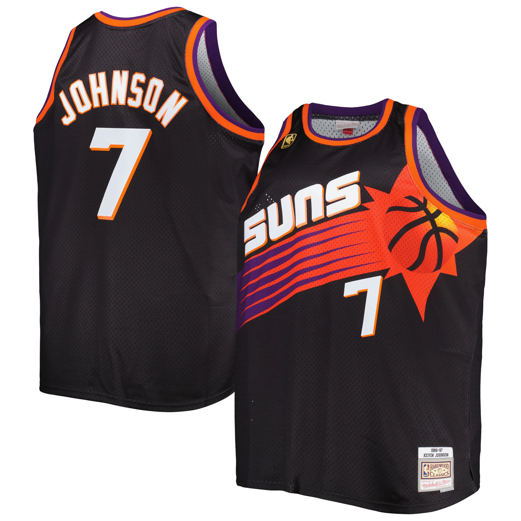 Kevin Johnson Phoenix Suns Mitchell & Ness Big & Tall Hardwood Classics 1996/97 Swingman Basketball Jersey - Black