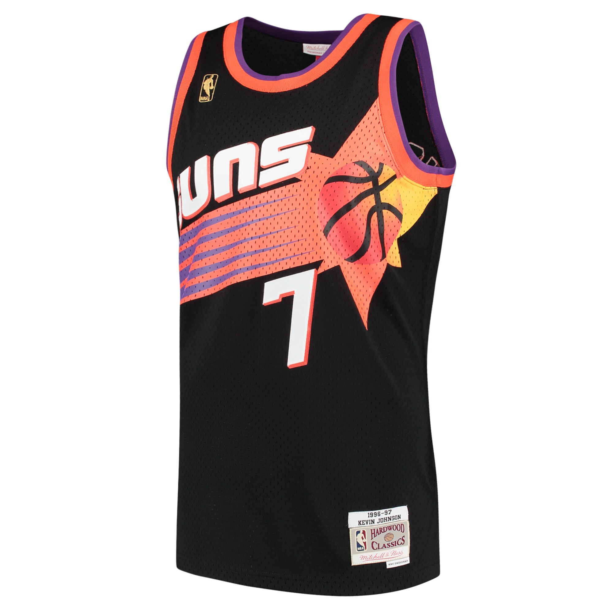 Alternative view of Kevin Johnson Phoenix Suns Mitchell & Ness 1996/97 Hardwood Classics Swingman Basketball Jersey - Black