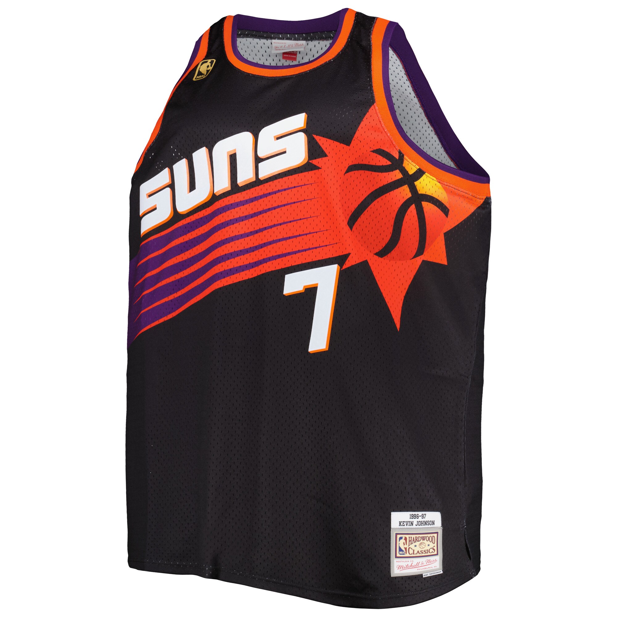 Alternative view of Kevin Johnson Phoenix Suns Mitchell & Ness Big & Tall Hardwood Classics 1996/97 Swingman Basketball Jersey - Black