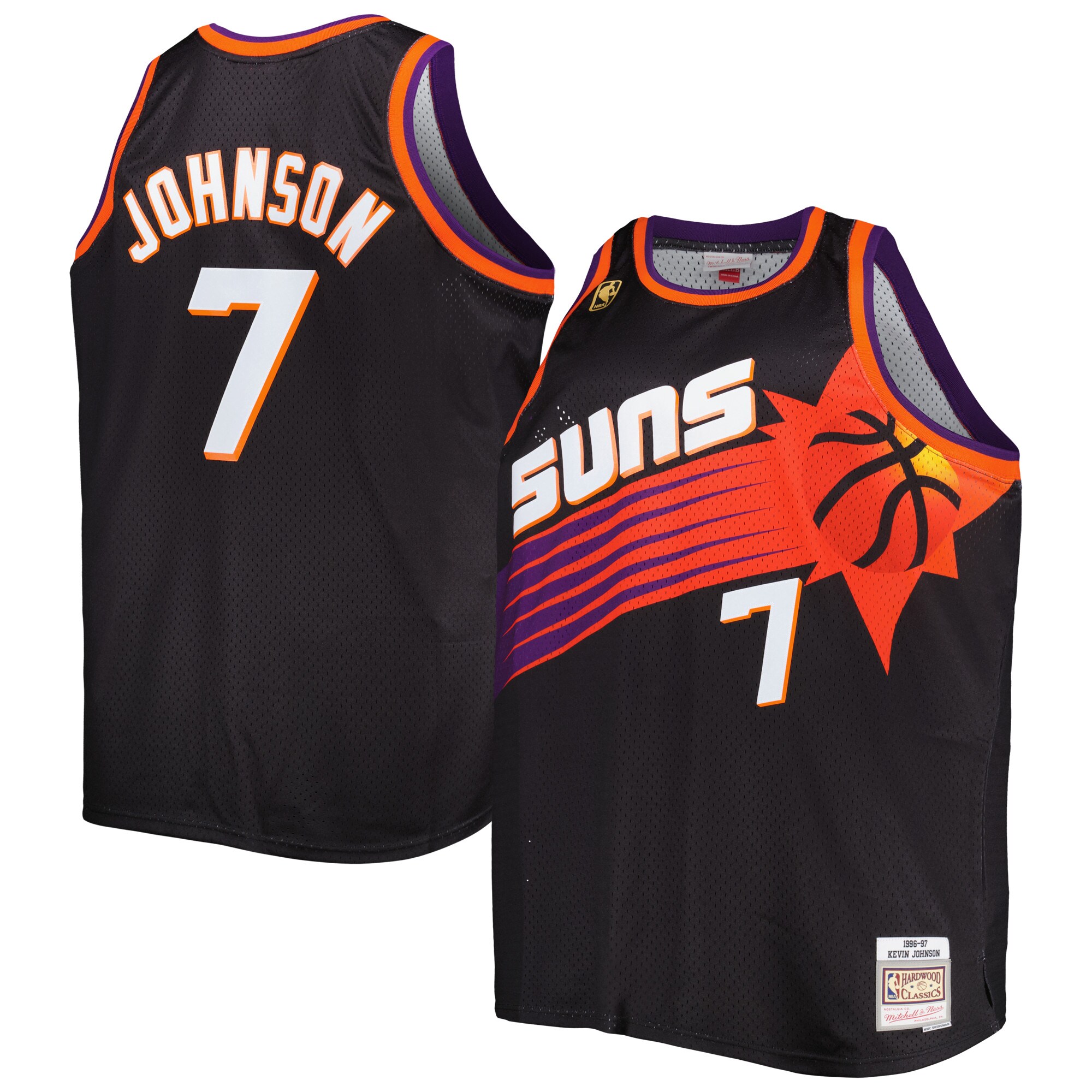 Alternative view of Kevin Johnson Phoenix Suns Mitchell & Ness Big & Tall Hardwood Classics 1996/97 Swingman Basketball Jersey - Black
