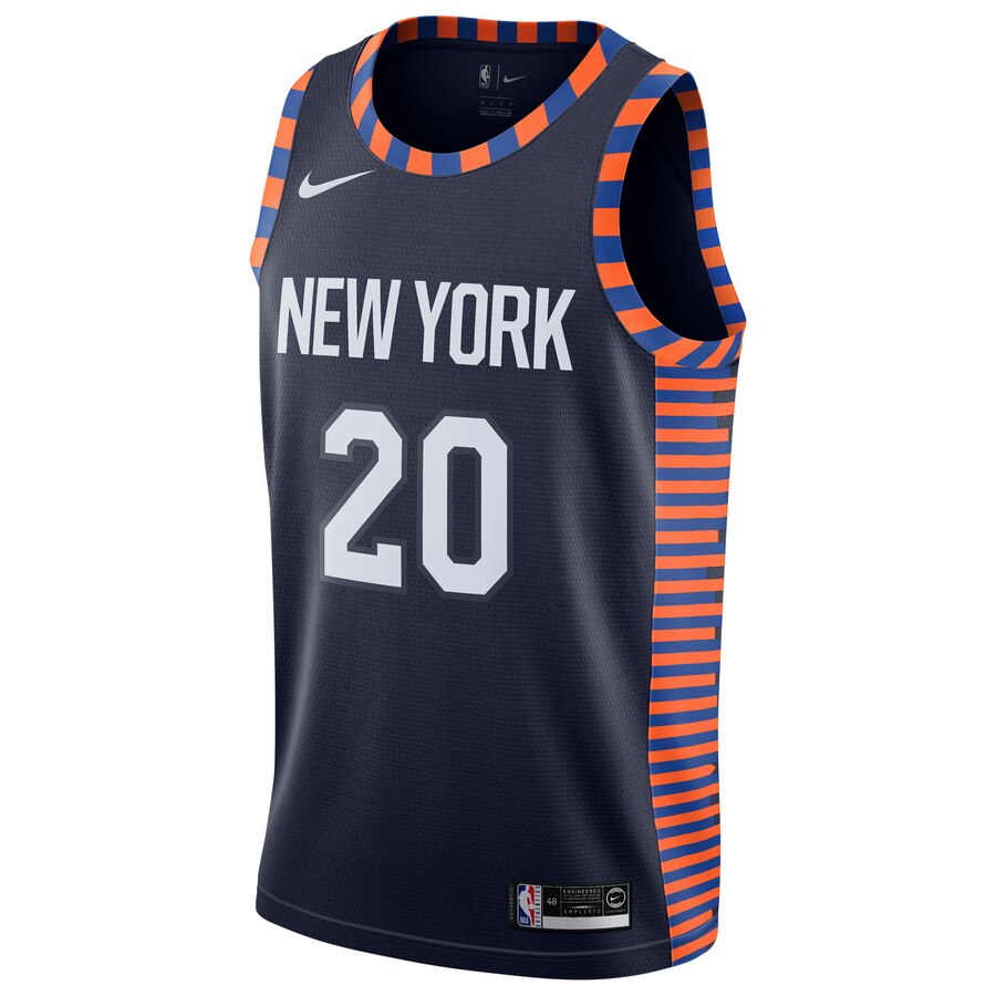 Alternative view of Kevin Knox Ii New York Knicks 2019/20 Finished Swingman Basketball Jersey Navy – City Edition