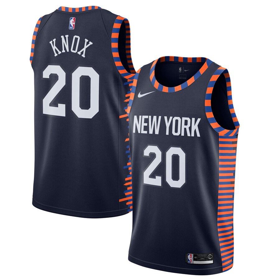 Kevin Knox Ii New York Knicks 2019/20 Finished Swingman Basketball Jersey Navy – City Edition