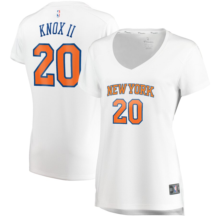 Kevin Knox Ii New York Knicks Fanatics Branded Women's Fast Break Player Replica Basketball Jersey - Association Edition - White