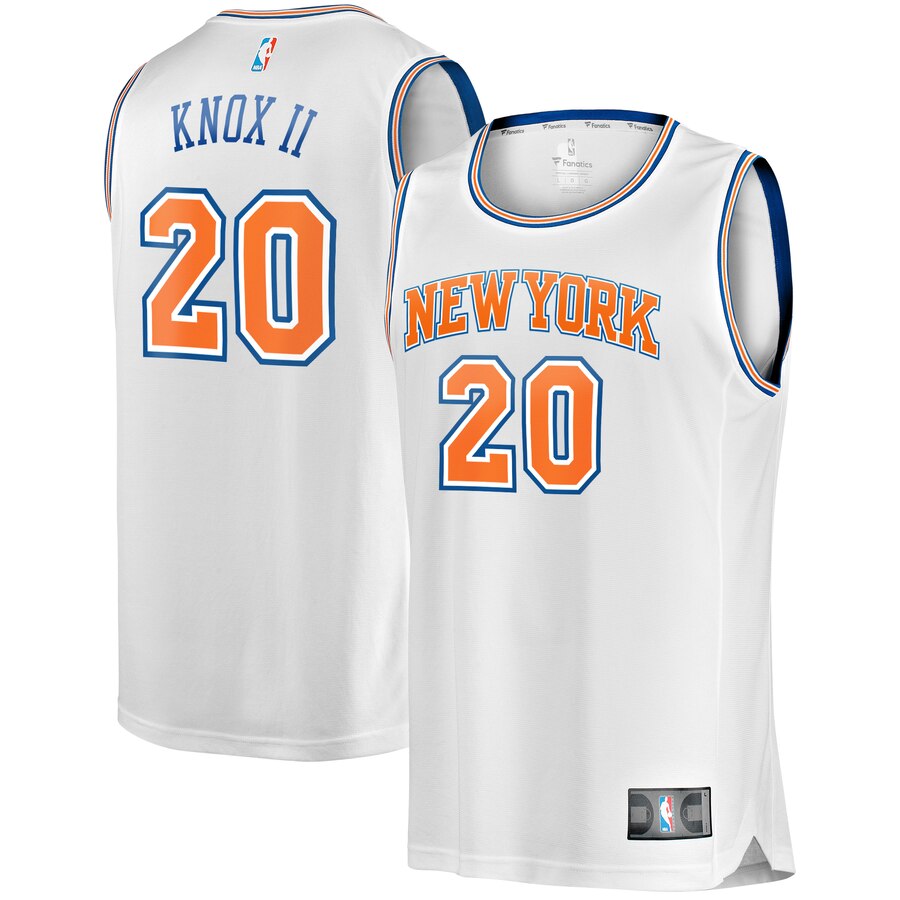 Kevin Knox Ii New York Knicks Fanatics Branded Youth Fast Break Replica Player Basketball Jersey - Statement Edition - White