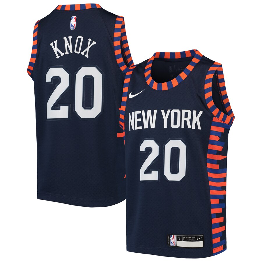Kevin Knox Ii New York Knicks Youth Swingman Basketball Jersey Navy - City Edition