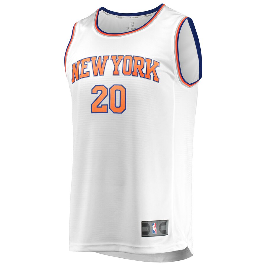 Alternative view of Kevin Knox New York Knicks Fanatics Branded Fast Break Basketball Jersey - Association Edition - White