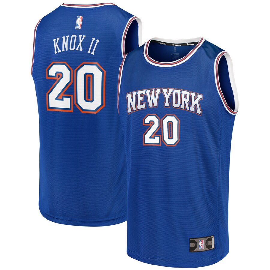 Kevin Knox New York Knicks Fanatics Branded Fast Break Team Replica Basketball Jersey Royal – Statement Edition