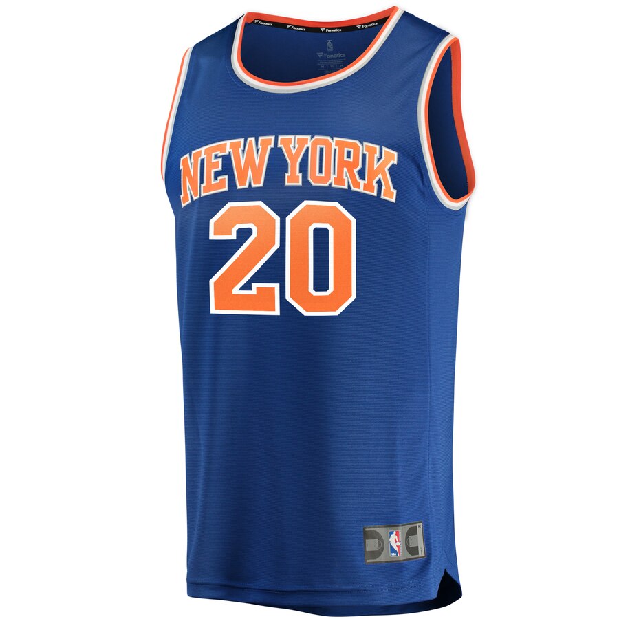 Alternative view of Kevin Knox New York Knicks Fanatics Branded Youth Fast Break Replica Basketball Jersey Blue - Icon Edition