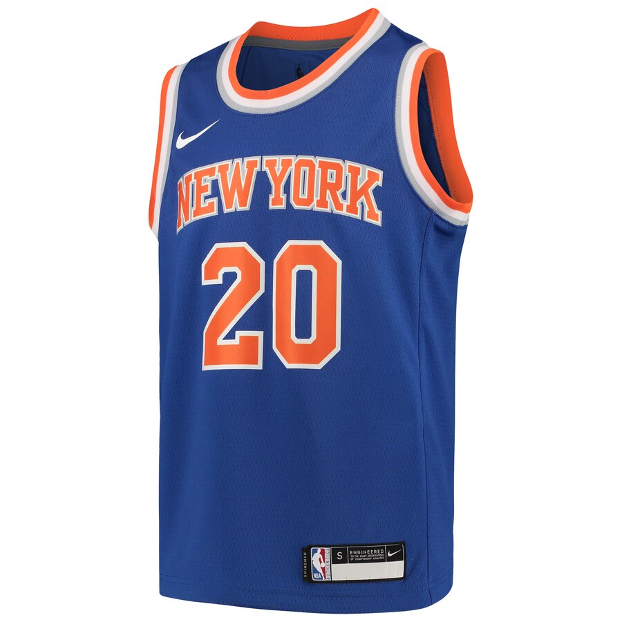 Alternative view of Kevin Knox New York Knicks Youth Team Swingman Basketball Jersey - Icon Edition - Blue