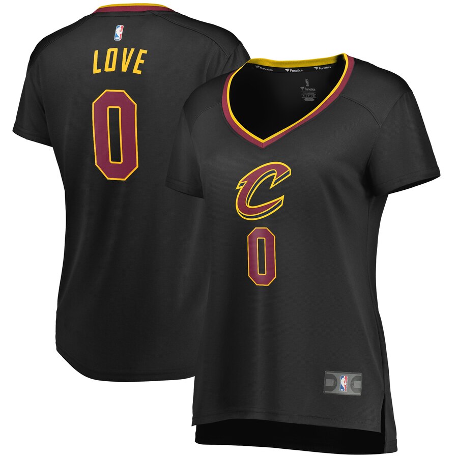 Kevin Love Cleveland Cavaliers Fanatics Branded Women's Fast Break Replica Player Basketball Jersey - Statement Edition - Black