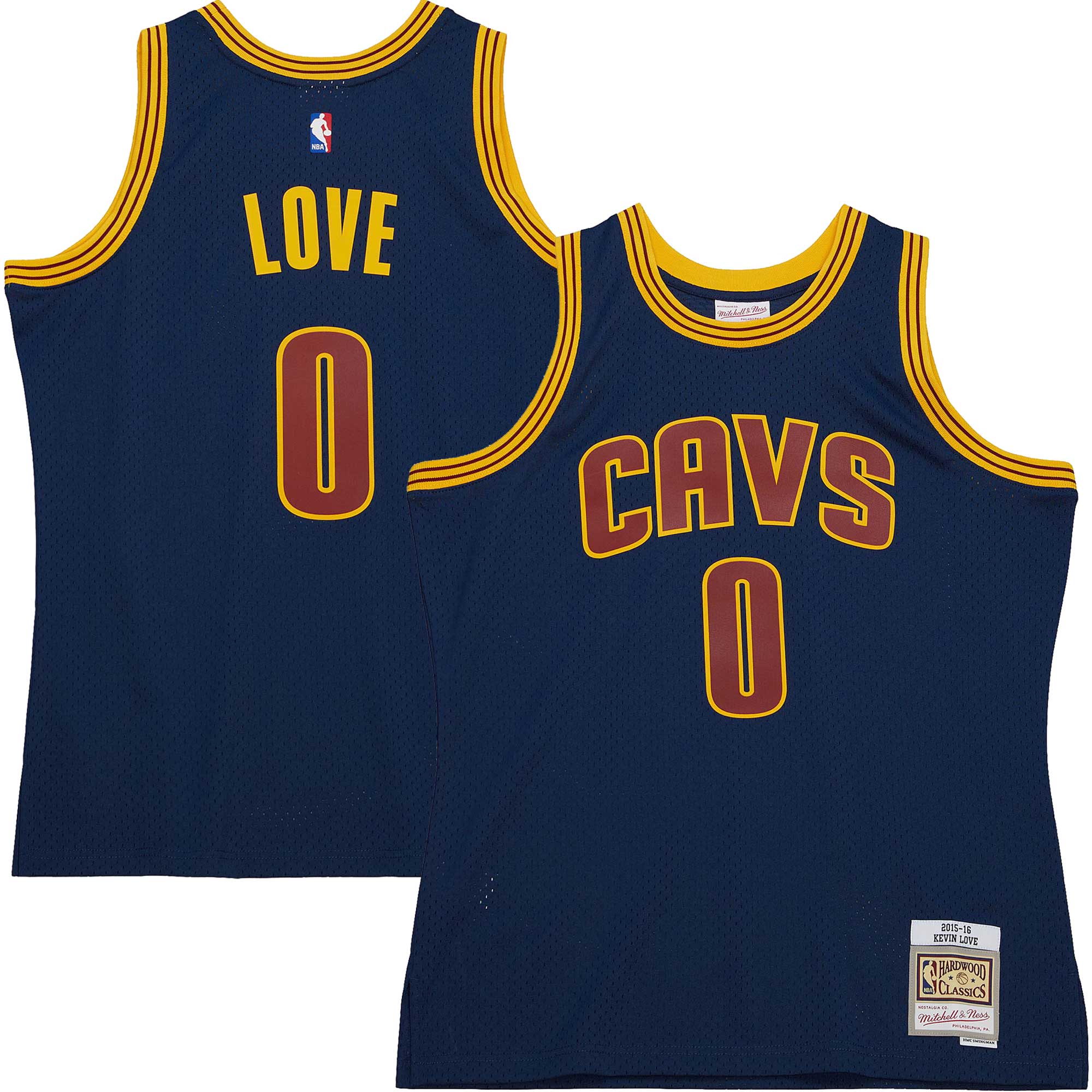 Alternative view of Kevin Love Cleveland Cavaliers Mitchell & Ness 2001/02 Hardwood Classics Swingman Basketball Jersey - Navy