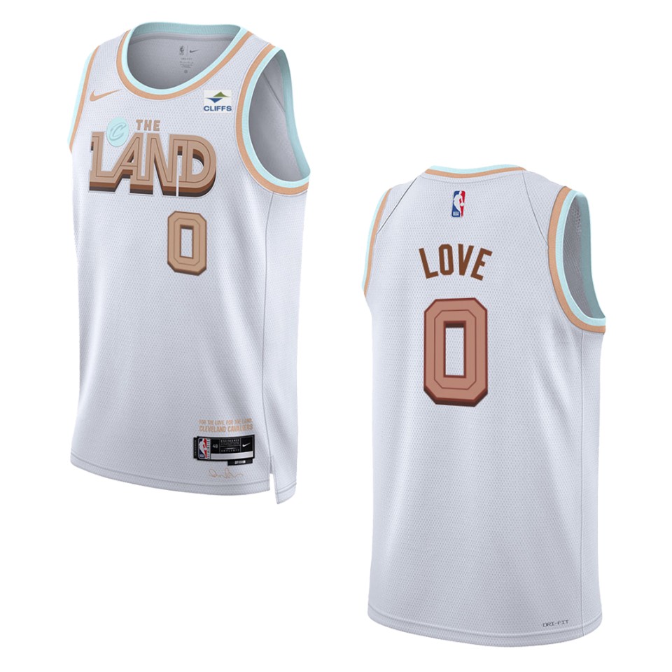 Kevin Love White City Edition 2022-23 Cleveland Cavaliers Swingman Basketball Jersey