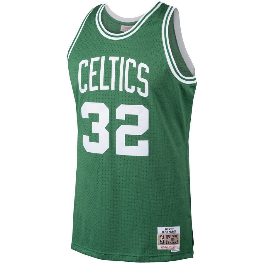Alternative view of Kevin Mchale Boston Celtics Mitchell & Ness 1986-87 Hardwood Classics Swingman Basketball Jersey - Kelly Green - JS828 