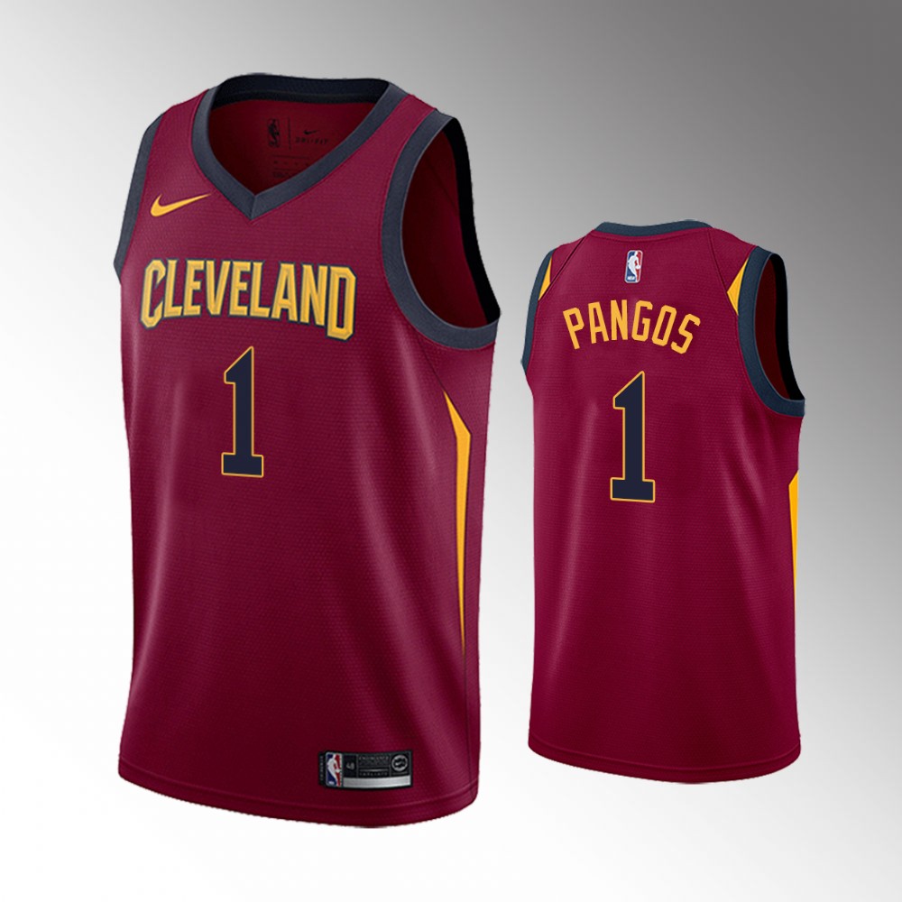 Kevin Pangos Cleveland Cavaliers 2021-22 Icon Edition Wine Basketball Jersey