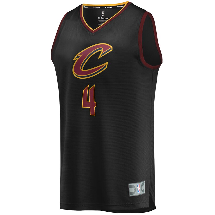 Alternative view of Kevin Porter Jr. Cleveland Cavaliers Fanatics Branded Youth Fast Break Replica Basketball Jersey Black - Statement Edition