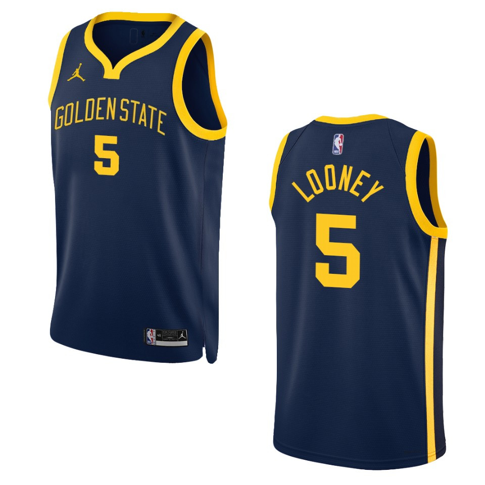 Kevon Looney Navy Statement Edition 2022-23 Golden State Warriors Swingman Basketball Jersey