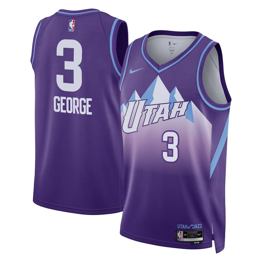 Keyonte George 3 Utah Jazz Unisex 2024/25 Swingman Player Hockey Jersey - City Edition - Purple - JS551 