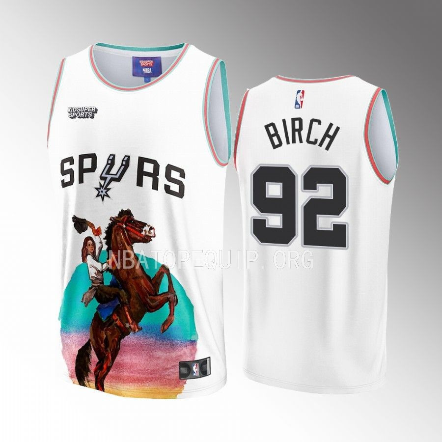 Khem Birch 92 San Antonio Spurs NBA & KidSuper Studios Unisex Hometown Basketball Jersey - JS867 