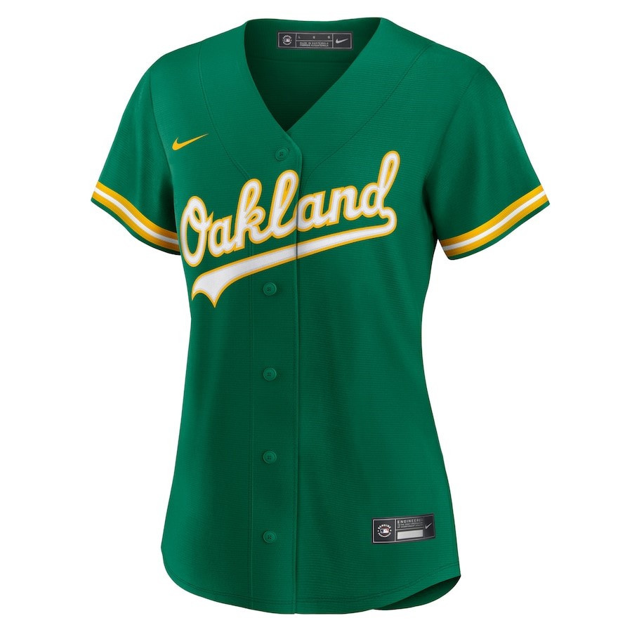 Alternative view of Khris Davis 2 Oakland Athletics Women's Alternate Player Baseball Jersey - Green 