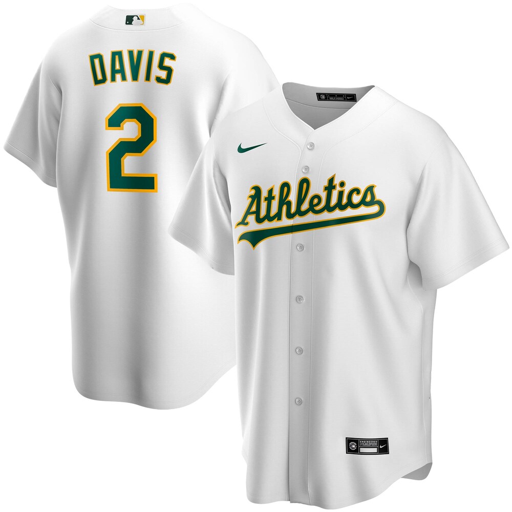 Khris Davis Oakland Athletics Home 2020 Player Baseball Jersey - White Color