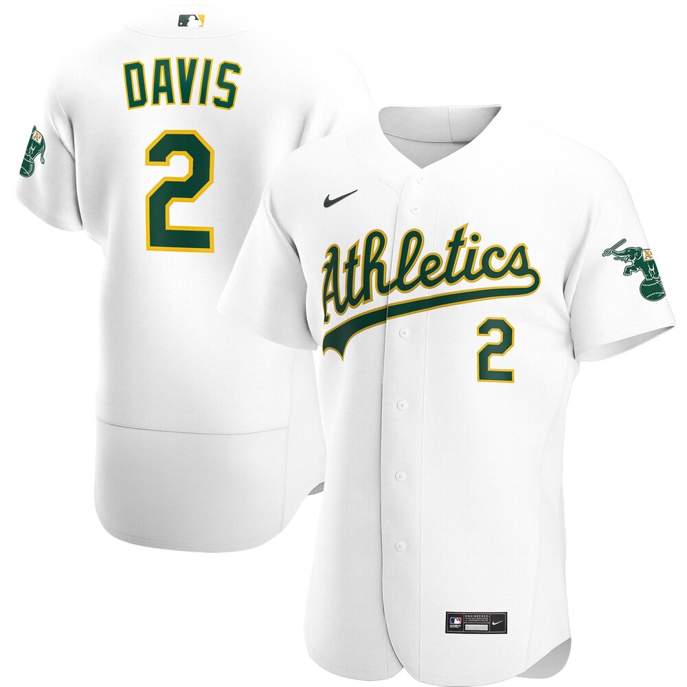 Khris Davis Oakland Athletics Home 2020 Player Baseball Jersey - White